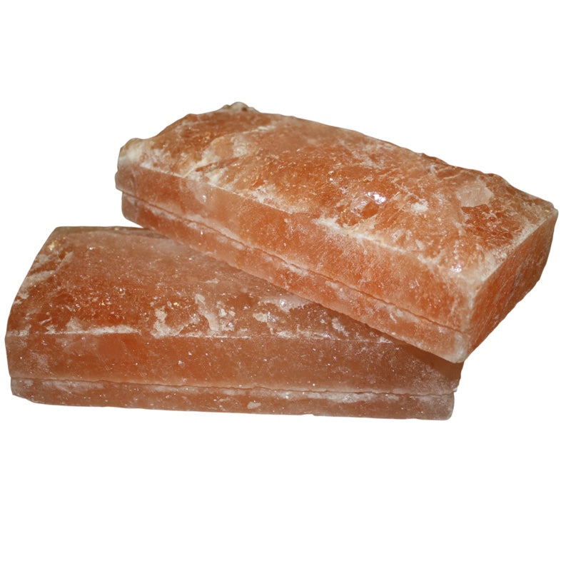 Himalaya Salzziegel 20 x 10 x 5 cm, eine Seite natur mit seitlichen Nuten