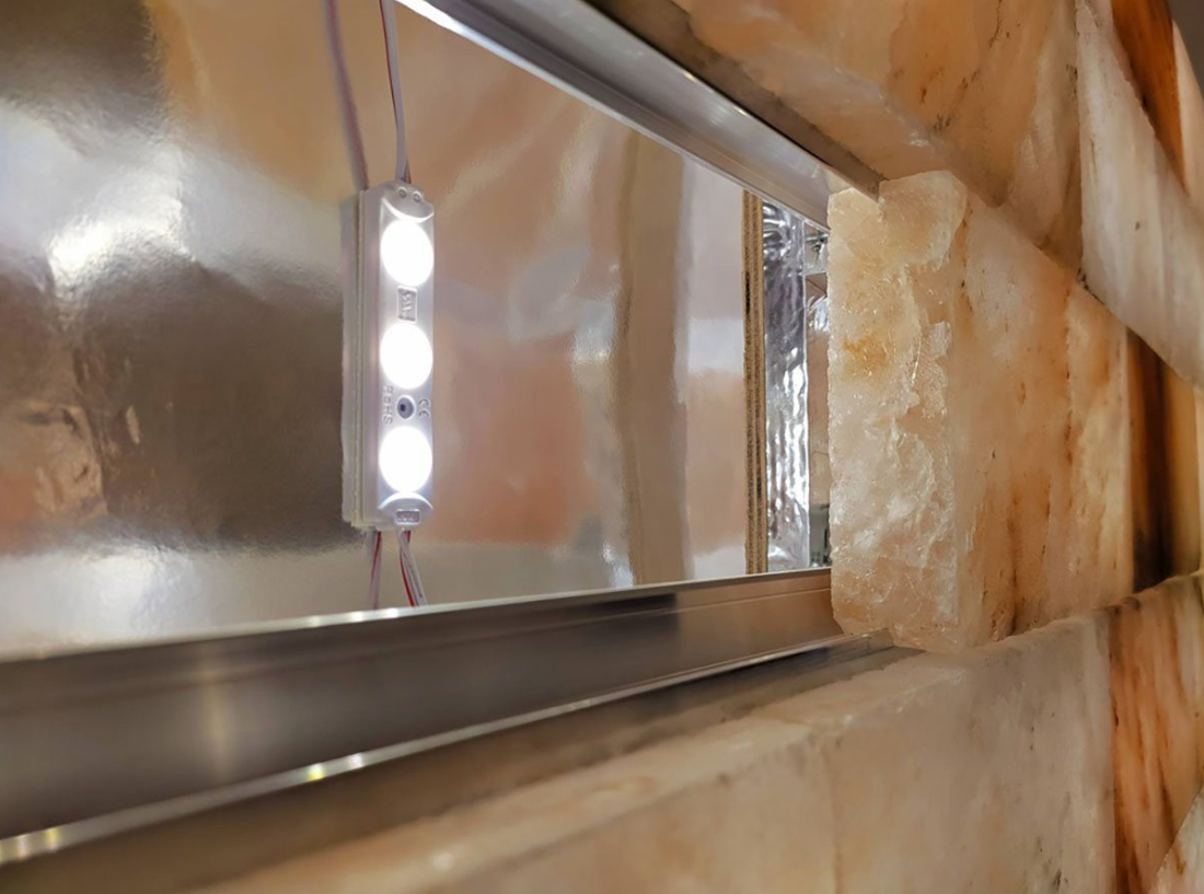 Aluminiumprofil 30–50–80 mm – für Salzsteine und Salzwand-Montage - 1 Meter