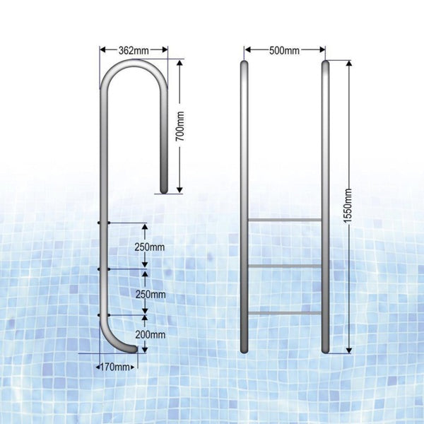 Ovalbecken TAHITI ALL INCLUSIVE SET | Ovalpool Set | Innenhülle 0,8 mm Blau