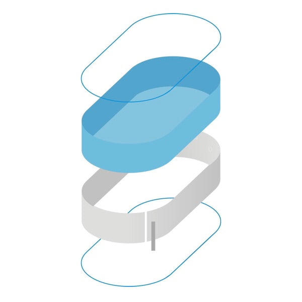 Ovales Stahlwandpool visuelle Darstellung