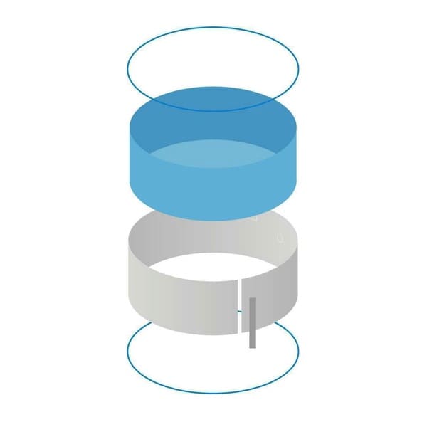 Stahlwandpool Rund IBIZA | Innenhülle 0,6 mm Blau | BASIC Handlauf Blau