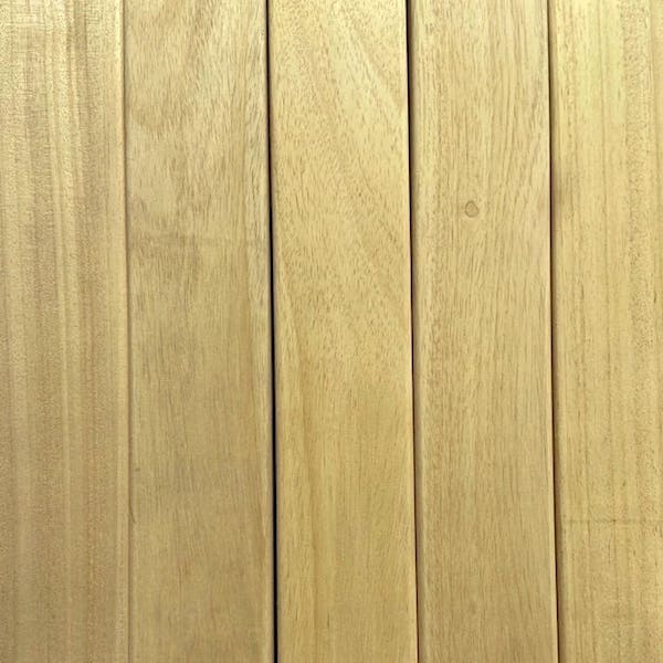 Saunaholz für die Bänke. Abachi Saunabanklatten in der A-Sortierung. Extra stark und breit in dem Maß 25 x 80 mm