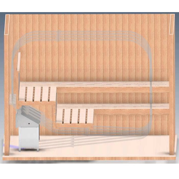 Saunaofen Set Invisio Midi & Econ D2 | Unterbankofen