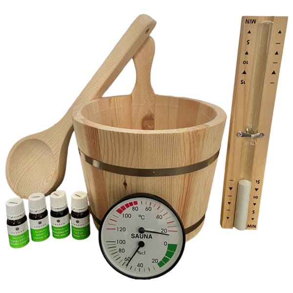 Saunakübel Set 8-Teilig | Saunakübel Aufguss Set