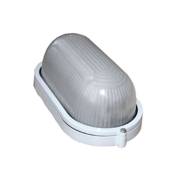 Saunalicht-Feuchtraumleuchte, oval Spritzwassegeschütze und hitzebeständige, Ovalleuchte aus Aluminiumdruckguss mit Glasschirm und Porzelanfassung. Wand- Deckenleuchte (ohne Leuchtmittel) Spritzwassergeschützt, mit Glasschirm und Porzellanfassung. Temperaturbeständigkeit bis max. 150°C. Silikonring zum Schutz gegen Staub und Wasserspritzer. Sockel: Aluminium-Druckguss, weiß. Glasschirm: Pressglas, matt. Lampenfassung: E27.