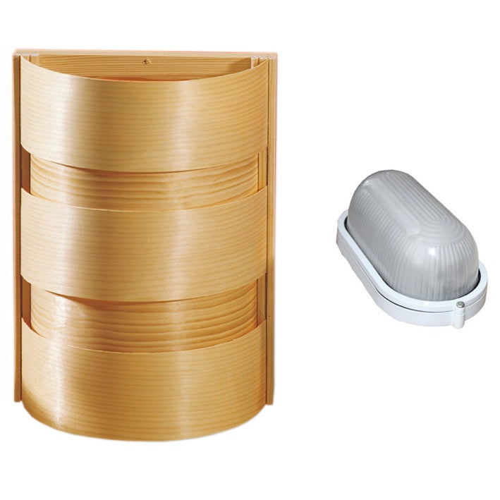 Saunaleuchten Set bestehend aus einem Blendschirm und der hintzebeständige Feuchtraumleuchte