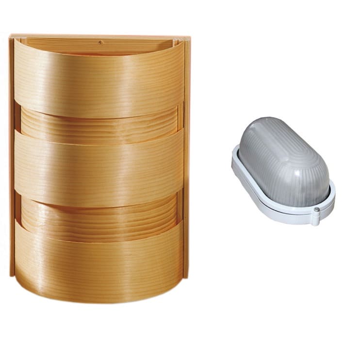 Saunaleuchten Set bestehend aus einem Blendschirm und der hintzebeständige Feuchtraumleuchte