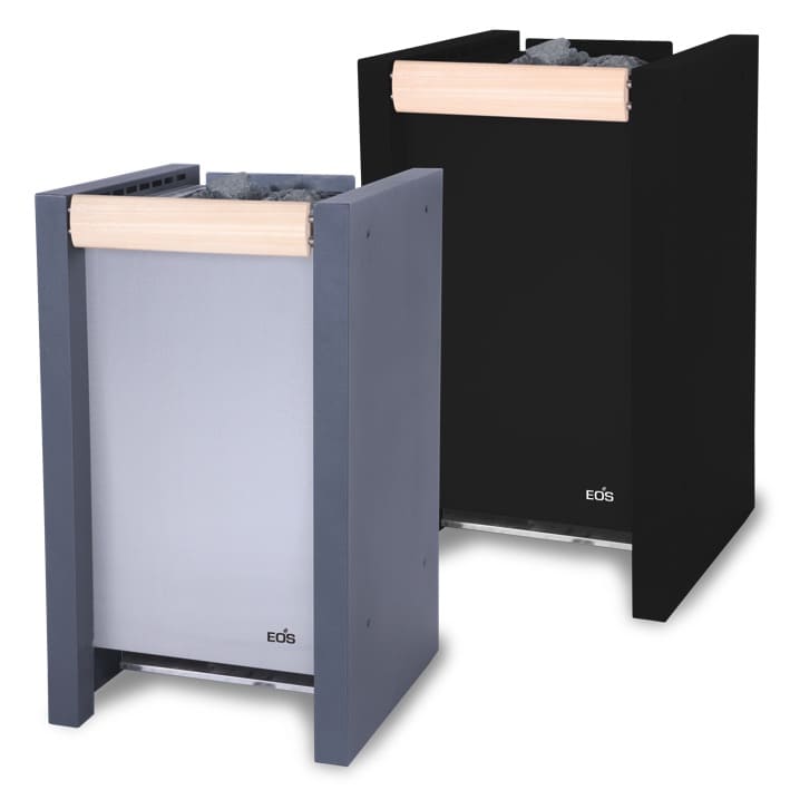 High-Performance Saunaofen für die gewerbliche Nutzung. Für die Finnische Sauna in Kabinen der Größe 9 - 25 m². Hohes Wärmespeichervermögen des großen 60 kg Steinkorbs ermöglicht besonders kraftvolle Aufgüsse und sorgt für hohe Temperaturstabilität. Die Front aus gebürstetem Edelstahl steht im betonten Kontrast zu den Seitenteilen im Anthrazit Perleffekt. Komplettiert wird das Design durch den Ofen-Schutz aus hochwertigem Abachi-Holz.