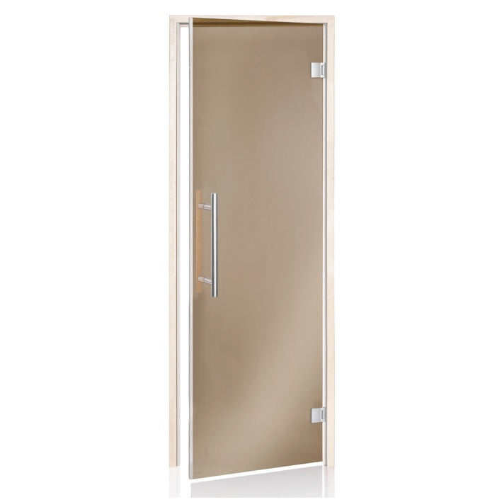 Saunatür Lux Light Bronzeglas 6 x 19 B | Magnethalterung