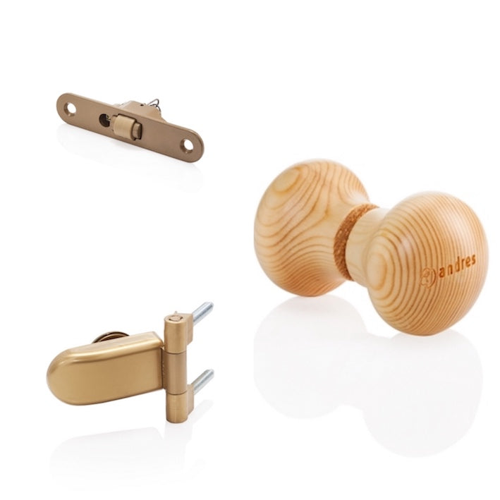 Saunatür 6 x 19 B | Bronzeglas