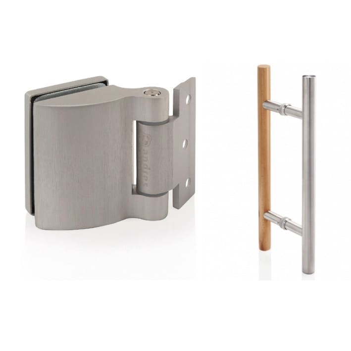 Saunatür "Lux Light" Bronzeglas 7 x 20 B | Magnethalterung