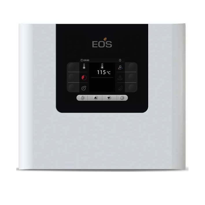Saunasteuerung EOS Compact DP Die neue Saunasteuerung EOS Compact bietet ein Plus an Funktionen gepaart mit einem einfachen und übersichtlichen Bedienkonzept. EOS Compact DP: elektronisches Steuergerät für Finnische (trockene) Sauna. Temperaturregelbereich: 30 °C - 115 °C Steuern Sie ganz einfach und schnell über vier Direktwahltasten und sechs Softkeys Das 3,5“ große TFT-Display zeigt dabei übersichtlich alle wichtigen Parameter auf einen Blick an.