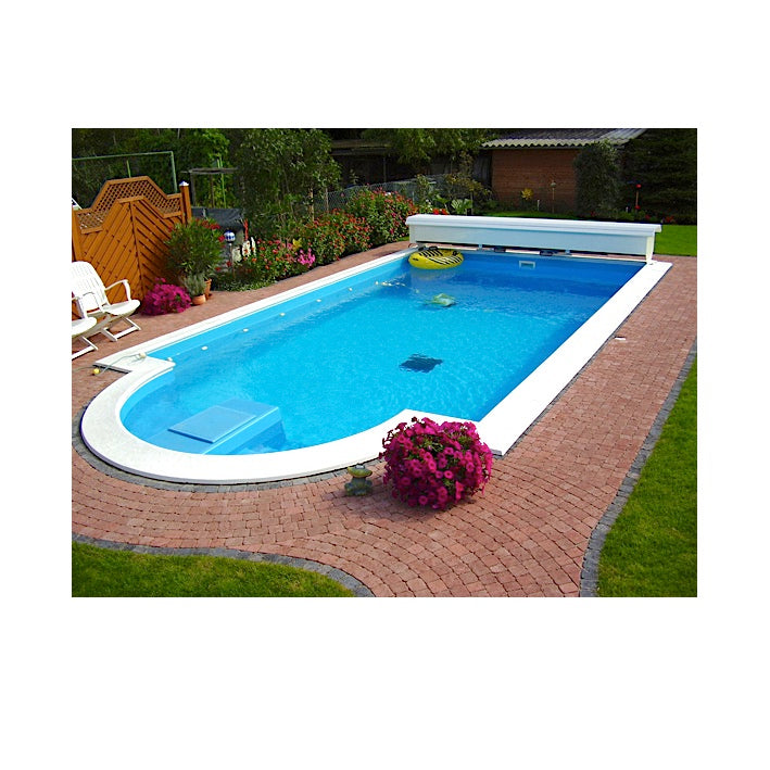 Praktisches Stecksystem aus Power S Schaltsteinen. Stabile Eckverbindung durch spezielle Konstruktion. Materialdichte Normalstein P 40, Bogenstein P 25. Mittels Power S Bogensteinen können Sie diverse Rundungen z.B. für römische Treppen problemlos einrichten. Farben: blau oder sand