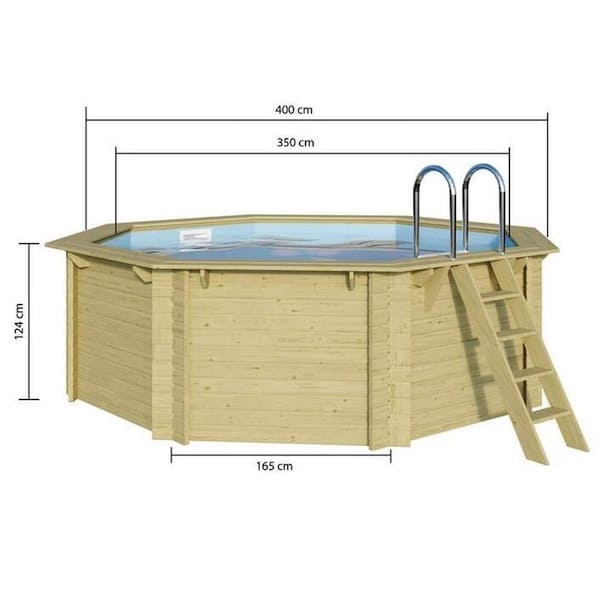 Trend Holzpool SET | Achteck | Metallecken | Holzpool Bausatz