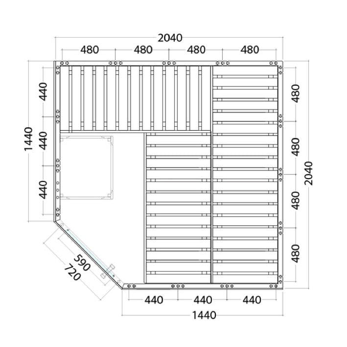 Saunakabine "Corner" | sentiotec