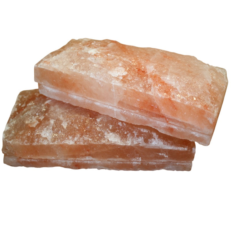 Himalaya Salzziegel 20 x 10 x 5 cm, eine Seite natur mit seitlichen Nuten