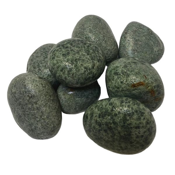 Saunasteine Grüner Jadeit, rund | Körnung 5-9 cm | 8 kg