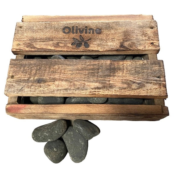 Runde Saunasteine Olivin Diabas | 7 - 15 cm | 10 kg