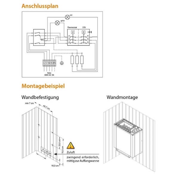 Kompaktes Saunaheizgerät mit Verdampfer für flexible Klimaformen – finnische Sauna, Feuchte-Warmluftbad, Kräuterdampfbad und Warmluftbad und viele mehr. Extra flache Konstruktion - mit nur 24 cm Bautiefe ist der EOS Bi-O Filius W besonders platzsparend und hat trotzdem einen vollwertigen Steinkorb. Direkte Montage an der Saunawand. 