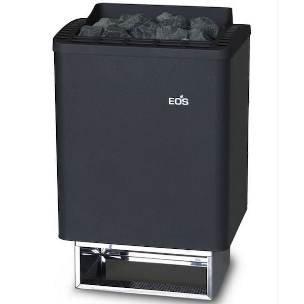Elektrische Saunaofen EOS Thermo Tec W. Der EOS Saunaofen für die klassische finnische Sauna zeichnet sich durch die robuste, langlebige Konstruktion aus mit einem Innenleben aus Edelstahl und einem Aludruckguss. Dieser Saunaofen ist für die Wandmontage und passt ideal für moderne, hochwertige Saunaanlagen.