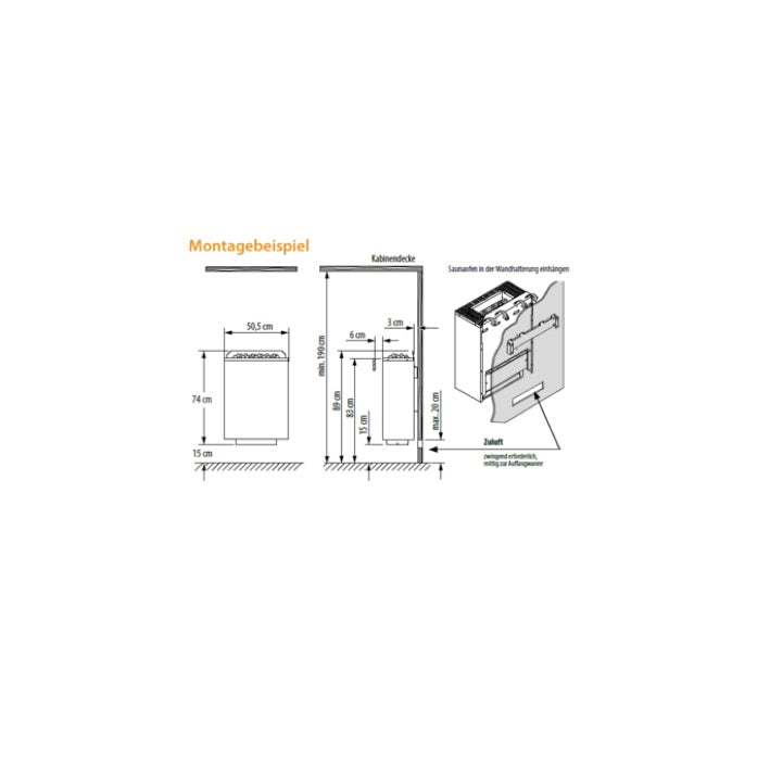 EOS Gracil W & Compact DC | Saunaofen Set