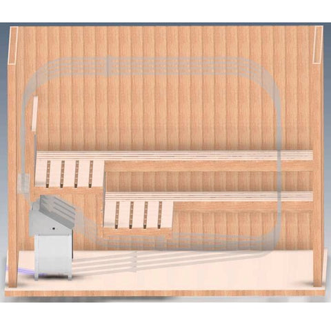 Saunaofen Set Invisio Midi & Econ D2 | Unterbankofen