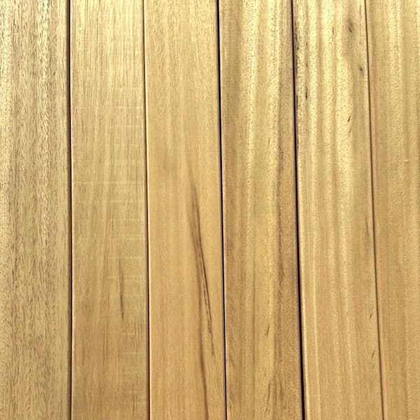 Abachi Saunabanklatten 25 x 80mm | B-Sort. | L: 40 bis 100 cm