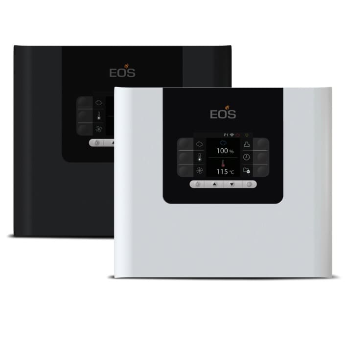 Die neue Saunasteuerung EOS Compact bietet ein Plus an Funktionen gepaart mit einem einfachen und übersichtlichen Bedienkonzept.      EOS Compact DC: elektronisches Steuergerät für Finnische (trockene) Sauna. Optimal für anspruchsvolle private und gewerbliche Nutzung. Temperaturregelbereich: 30 °C - 115 °C      Steuern Sie ganz einfach und schnell über vier Direktwahltasten und sechs Softkeys     Das 3,5“ große TFT-Display zeigt dabei übersichtlich alle wichtigen Parameter auf einen Blick an.