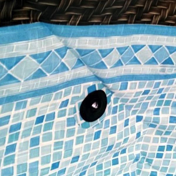 TrendPool Frame Pool SET Rund Ø 427 x 107 cm | Rattanoptik hellgrau