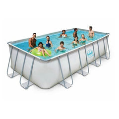 TrendPool Frame Pool SET Rechteck 5,49 x 2,74 x 1,32 m | hellgrau