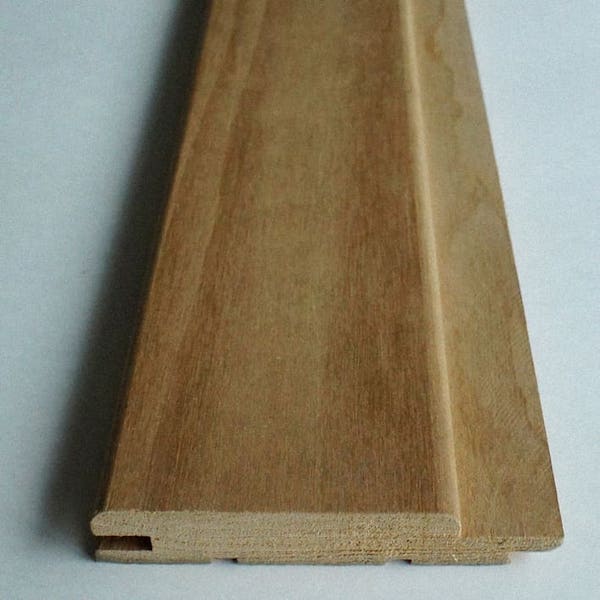 SAUNAPROFILHOLZ. Profilholz Thermo Espe. A-Sortierung - mit eckigen Kanten Thermo Espe-Saunaprofilholz ist ein klassisches dunkles Holz in feiner Optik mit geringer Wärmeleitfähigkeit und ideal geeignet für den Saunabau. Dieses Espen Saunaprofilholz ist extra thermisch behandelt (keilgezinkt) wodurch das Holz seine aussergwöhlich dunkle Farbe erhalten hat und Ihrer Saunakabine mit den tweils unterscheidlich dunklen Farbverläufen ein extravagantes Erscheinungsbild gibt.